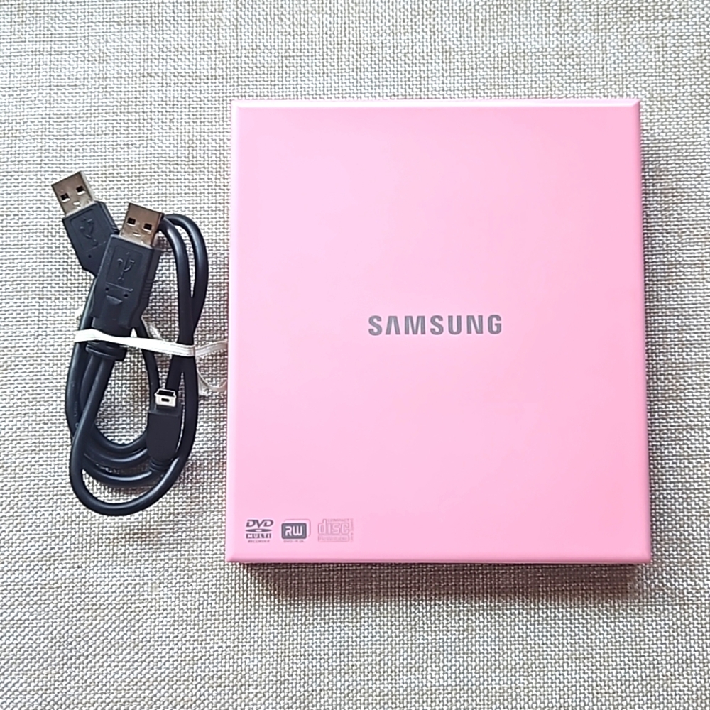 Samsung External Pink DVD Writer 6" x 5.5"